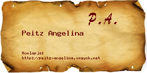 Peitz Angelina névjegykártya